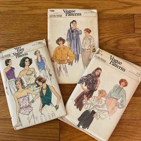 VTG ‘70s Vogue Top/Blouse Patterns Set of 7 - Picture 2 of 11